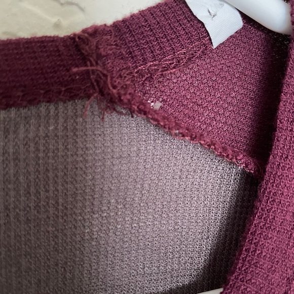 Maroon and grey baseball shirt - Picture 4 of 6